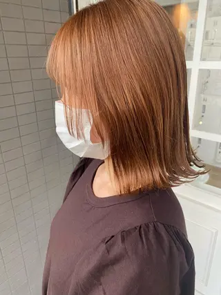 ミディアム カラー 韓国×髪質改善カラー 💎hinaのヘアスタイル