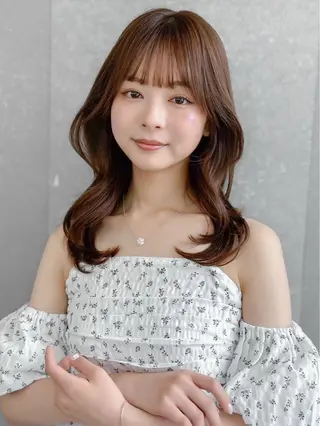 セミロング カラー ヘアアレンジ 久米 春輝のヘアスタイル
