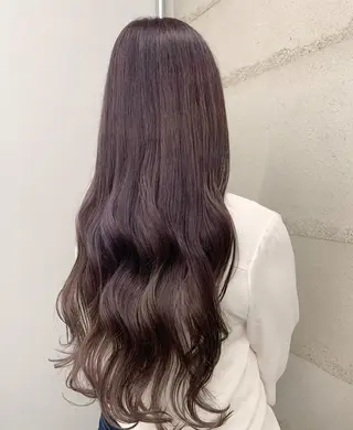 セミロング カラー 透明感/オリーブ/ グレージュ/YUKAのヘアスタイル