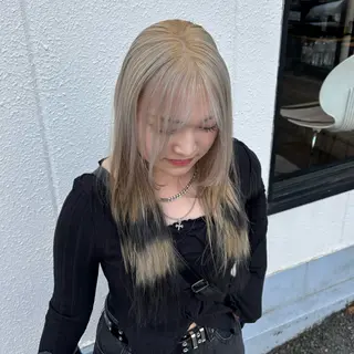 ロング 🎀ハイトーン/ 艶カラー/夕月🎀のヘアスタイル