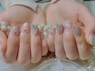 ネイル ネイルサロンAiri 長さ出し·シンプルのネイルデザイン