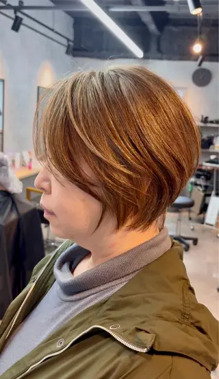 ショート カラー 小山洋次/阪急茨木/ 透明感カラーショートのヘアスタイル