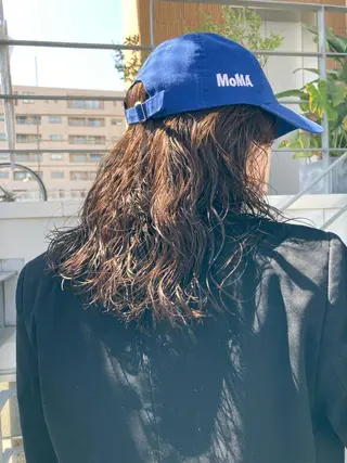 ロング パーマ Izumi所属・ヨシアキ/パーマ/ ウルフ/ボブ/メンズのヘアスタイル