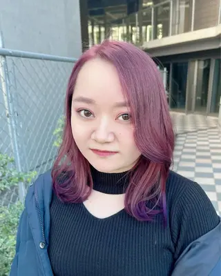 ミディアム カラー ヘアアレンジ 💕ブリーチ/ヘアメ 🎀YUUKAのヘアスタイル