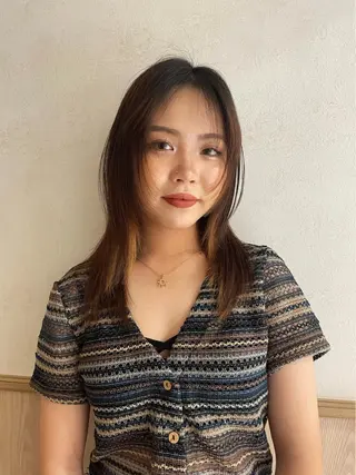 セミロング haru/レイヤー/ ウルフのヘアスタイル