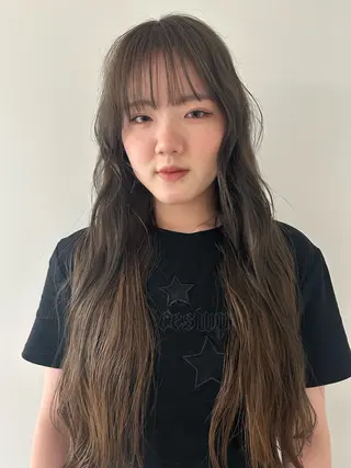 ロング カラー ケアパーマ/ケアブリ ーチdaisukeのヘアスタイル