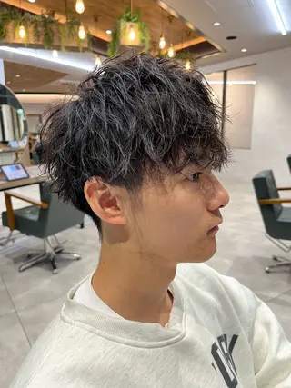 ショート パーマ 髪質改善カラー/美髪 矯正/茅場　悠介のヘアスタイル