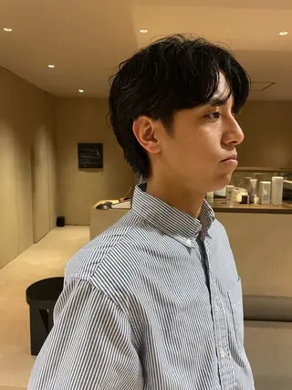 ショート パーマ メンズ men's美容師✂︎ ROW徳田浩二のヘアスタイル