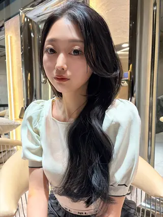 ロング カラー パーマ 仙台Ｉ韓国レイヤー Ｉ髪質改善Ｉ伊藤拓海のヘアスタイル