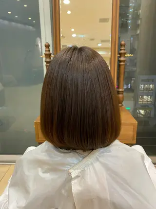 ショート カラー 地毛風ストレート/ ケアカラー/セキネのヘアスタイル