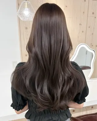 ロング カラー 新宿/韓国ヘア/ 髪質改善ストレートのヘアスタイル