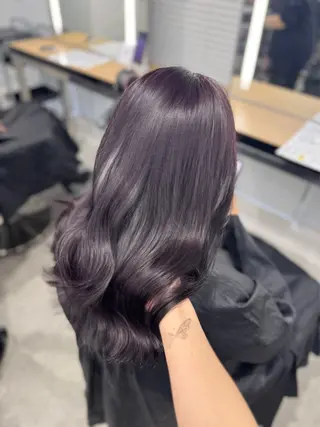 ミディアム カラー ヘアアレンジ 🤍淡色ピンク&ラベ ンダーYUKI🤍のヘアスタイル