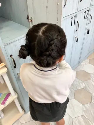 セミロング ヘアアレンジ 浜田 希々香のヘアスタイル