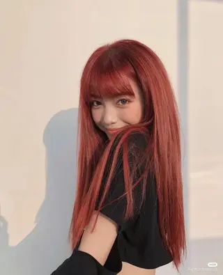 ロング カラー 顔まわりカット/艶髪 カラー✨けいとのヘアスタイル