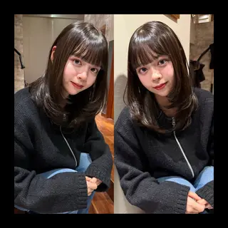 ミディアム カラー mai / linoah˚✧のヘアスタイル