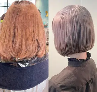 ショート カラー ケアブリーチ /髪質 改善/古橋圭史郎のヘアスタイル