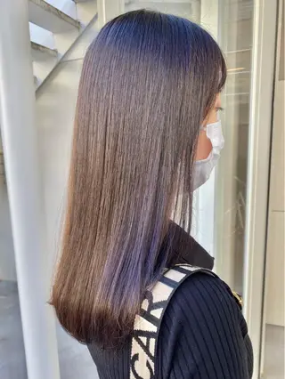 セミロング カラー ハイトーン×似合わせ 🌱中川慎之介のヘアスタイル