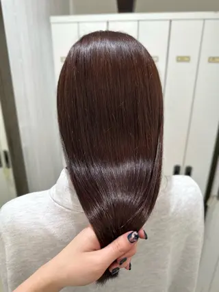 ロング カラー ブリーチ/艶カラー /縮毛矯正/みなのヘアスタイル