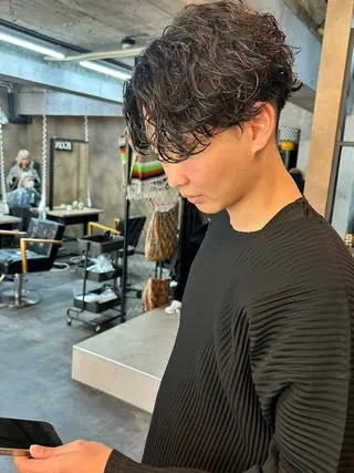 ショート パーマ メンズ icon.hakata所属・kazuki iconのヘアスタイル