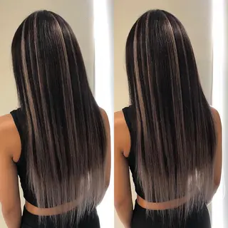 ロング カラー ヘアアレンジ 下妻 カラーエクステ難波のヘアスタイル