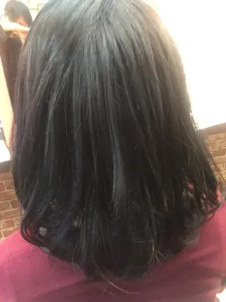 ミディアム カラー パーマ 桧山 真のヘアスタイル