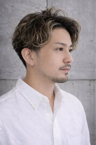 カラー パーマ メンズ 遠藤 広美のヘアスタイル