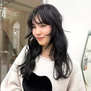 セミロング カラー 中谷大志朗 美容室デビュー応援✨のヘアスタイル