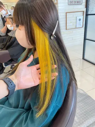 ロング カラー riho/ブリーチ/ デザインカラー/辻堂のヘアスタイル