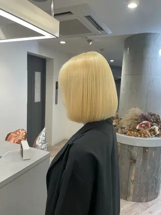 ミディアム ♡似合わせハイトーン ♡maiのヘアスタイル