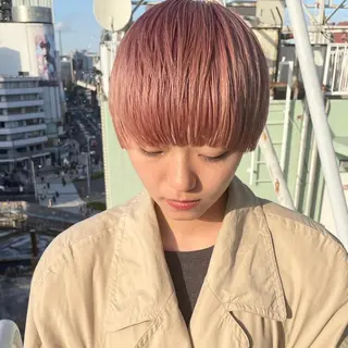 ショート カラー yiye 青山所属・無料カットモデル募集 🌱ひょうがのヘアスタイル