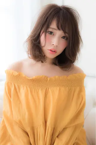 ミディアム カラー 小顔カット/レイヤー 【WiLL】加藤のヘアスタイル