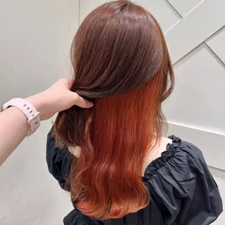 ロング カラー 韓国レイヤー 暖色カラー/さくらのヘアスタイル