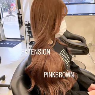 ロング カラー エクステ🩵ブリーチ 韓国ヘア🩵KAEのヘアスタイル