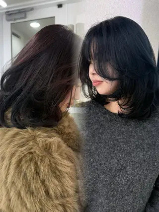 ミディアム ハイトーンボブ Mizuki.のヘアスタイル