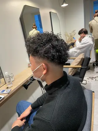パーマ メンズ Le'a所属・渋谷/フェード/ 國分 翔のヘアスタイル
