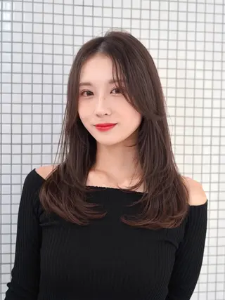 セミロング カラー unami shibuya所属・ren ボブロブ/ミディアムのヘアスタイル