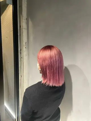 セミロング カラー 暖色/ハイトーン/ カラー/HBLのヘアスタイル