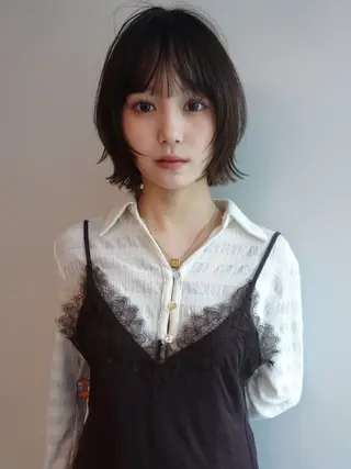 ショート カラー ボブ/似合わせ レイヤーcocomoのヘアスタイル