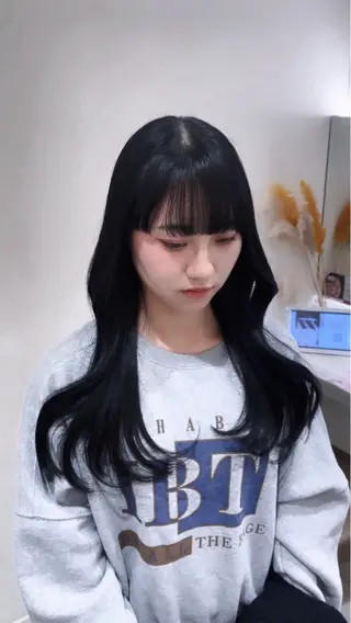 ロング カラー 💖大人韓国ヘア💖 韓国艶カラー【銀座】のヘアスタイル