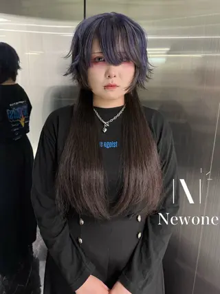 セミロング 🐺立川のウルフ屋 さん🐺おかみ🐺のヘアスタイル