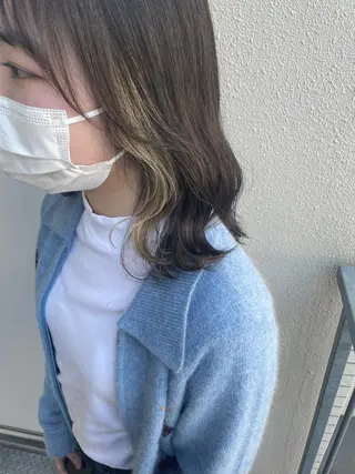 ミディアム カラー まつげ兼任しもさこ 🌟レイヤー得意のヘアスタイル