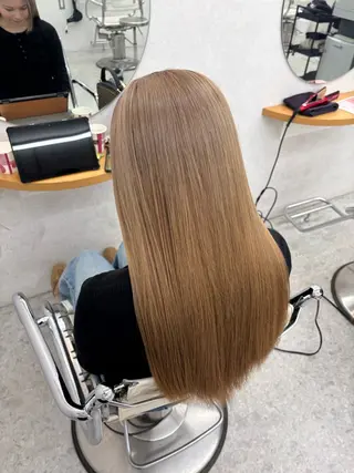 ロング リン🔔ボブ cut ベージュカラー🤎のヘアスタイル