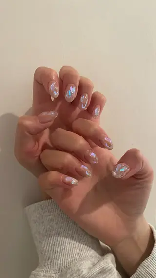 ネイル anyora nail salon所属・大人ワンホン キラキラ／Ayanoのネイルデザイン