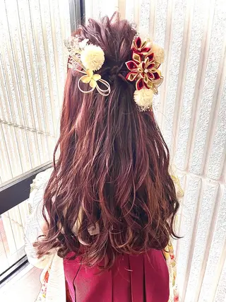 ロング ヘアアレンジ 🦕望月渉🦕 パーマ🌪️ブリーチのヘアスタイル