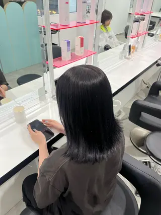 ミディアム カラー みう/仙台/暖色/ 艶髪/顔周りカット/のヘアスタイル