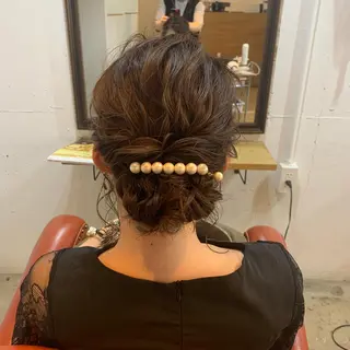 セミロング ヘアアレンジ 博多|Sakurai Ayumiのヘアスタイル