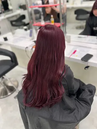 ロング カラー ブリーチなしで叶える 🍒モテ暖色🎀🪽のヘアスタイル