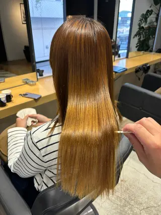 セミロング パーマ ✨髪質改善ストレート ×ミニボブ✨萩原　翼のヘアスタイル