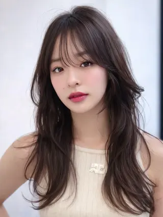 セミロング 映える顔まわり/前髪 特化 💗 ユキマのヘアスタイル