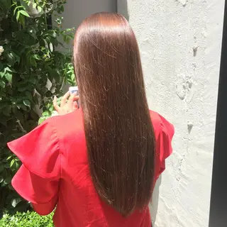 ロング salowin 原宿 aroa所属・韓国／ハッシュカット ／透明感カラー／金野のヘアスタイル